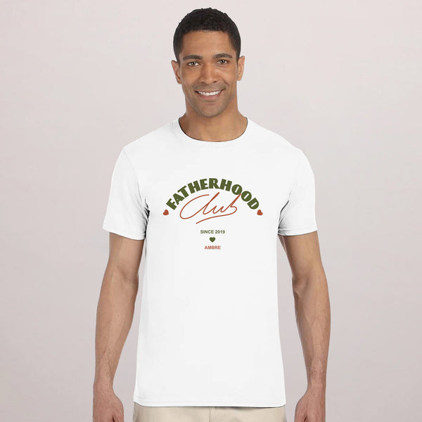 Tshirt Recto Blanc Fatherhood club photo