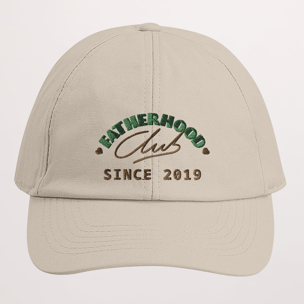 Casquette Brodée Beige Fatherhood club photo