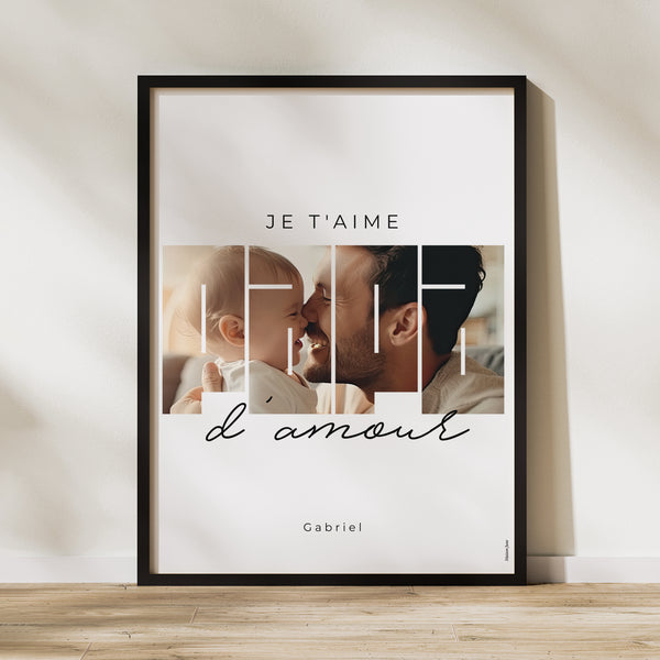 Affiche Photos Portrait 30 x 40 cm Papa à l’honneur photo