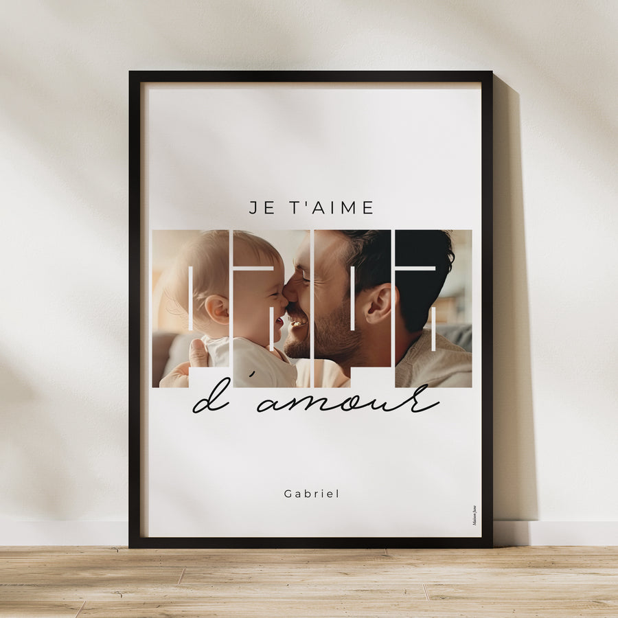 Affiche Photos Portrait 30 x 40 cm Papa à l’honneur photo
