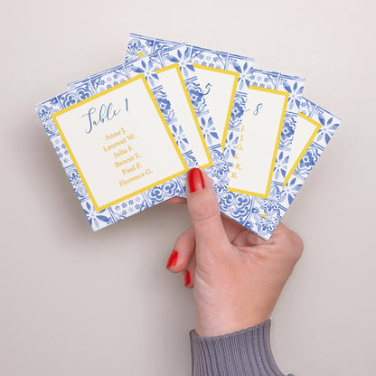 Plan de table Mariage Lot de 12 Azulejo d’amour photo N° 3