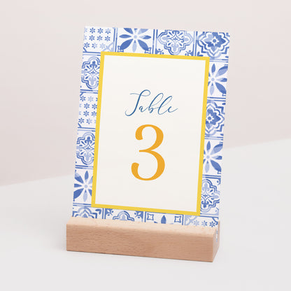 Marque table Mariage Rectangle Azulejo d’amour photo N° 3