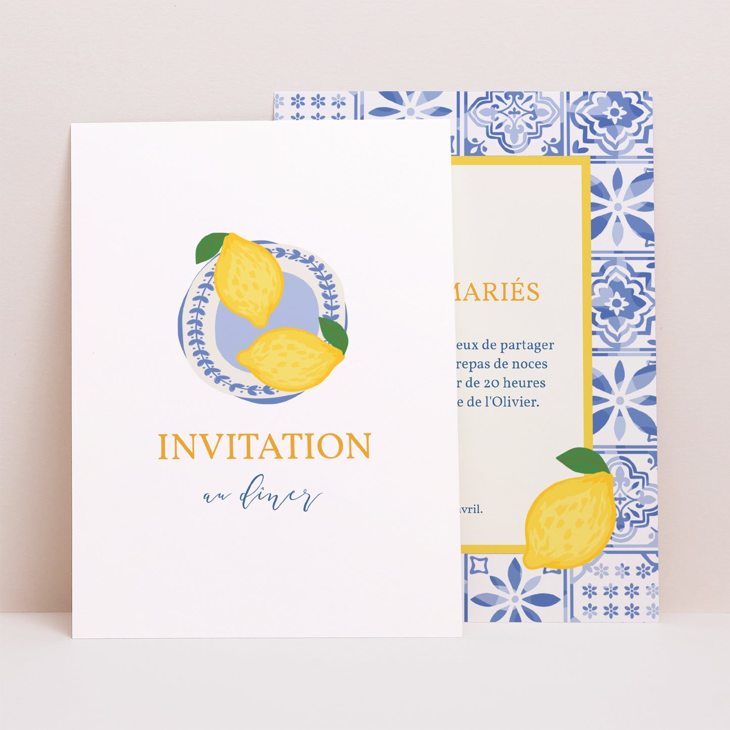 Invitations Mariage Portrait Azulejo d’amour photo N° 1