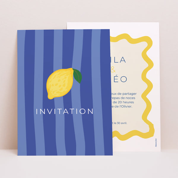 Invitations Mariage Portrait Un air de Méditerranée photo