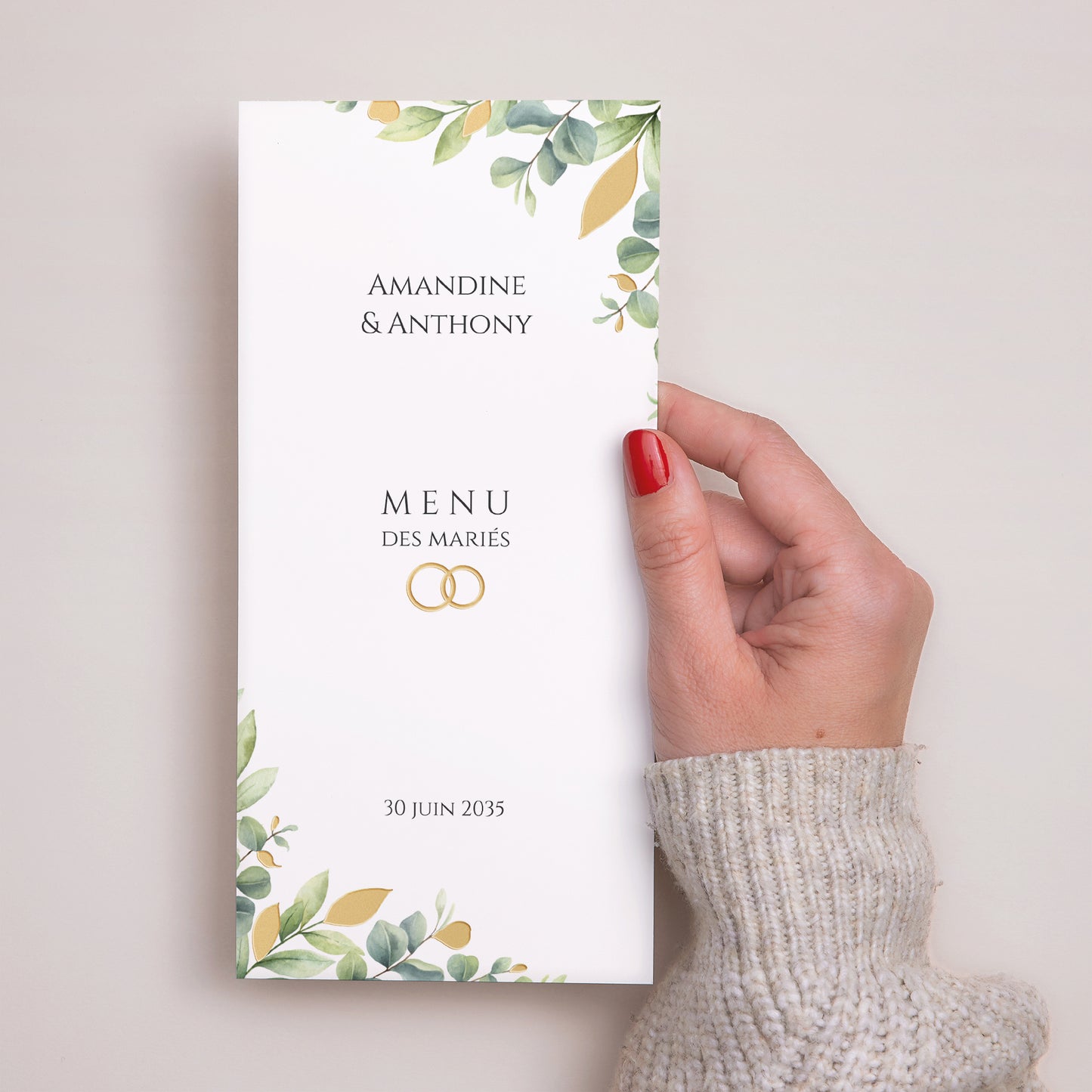 Menu Mariage Panoramique portrait Sous l’Éclat des Feuilles photo N° 2