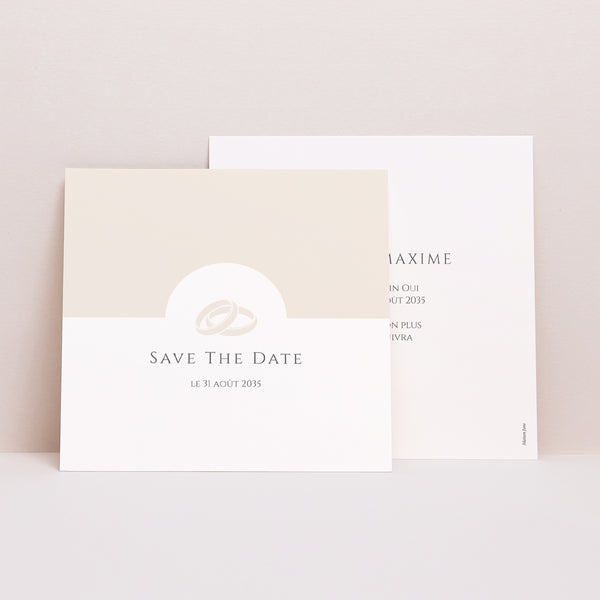 Save the date Mariage Carré Douce Harmonie photo