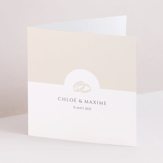 Faire-part Mariage Carré double volet Douce Harmonie photo