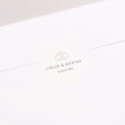 Sticker Mariage Rond Douce Harmonie photo N° 1