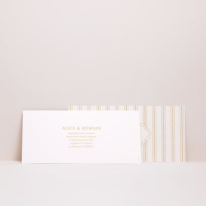 Invitations Mariage Panoramique paysage Les Rayures Chics photo N° 2