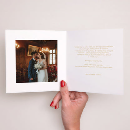 Remerciements Mariage Carré double volet Les Rayures Chics photo N° 2