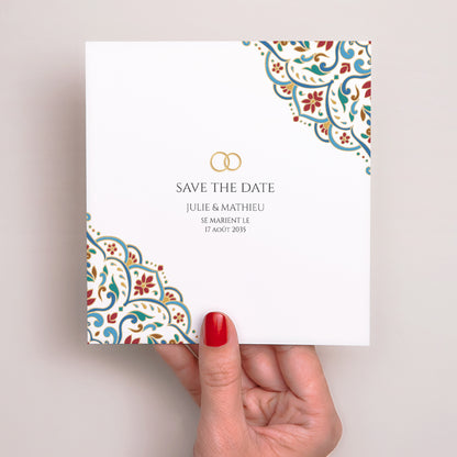 Save the date Mariage Carré Amour d’Orient photo N° 2