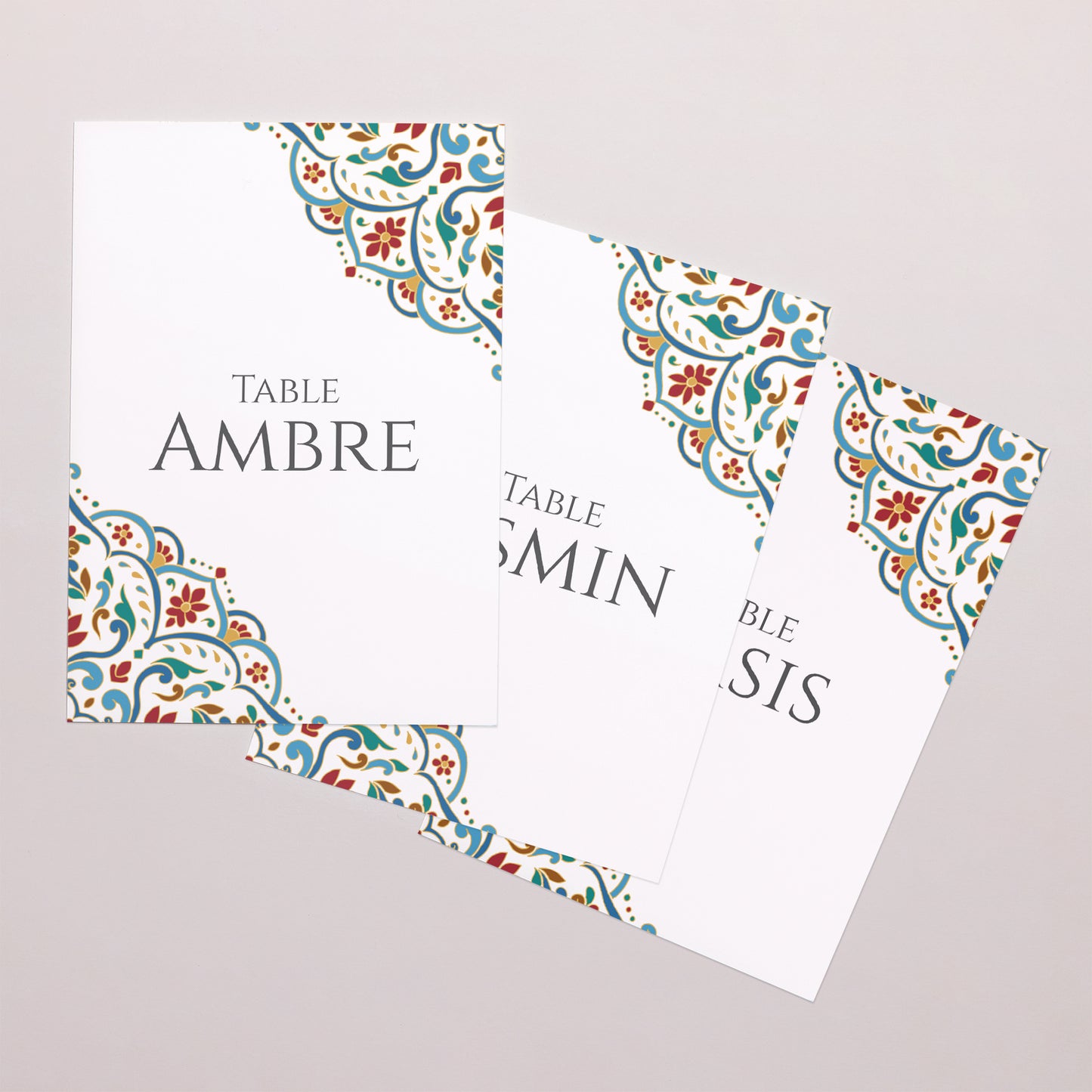 Marque table Mariage Rectangle Amour d’Orient photo N° 1