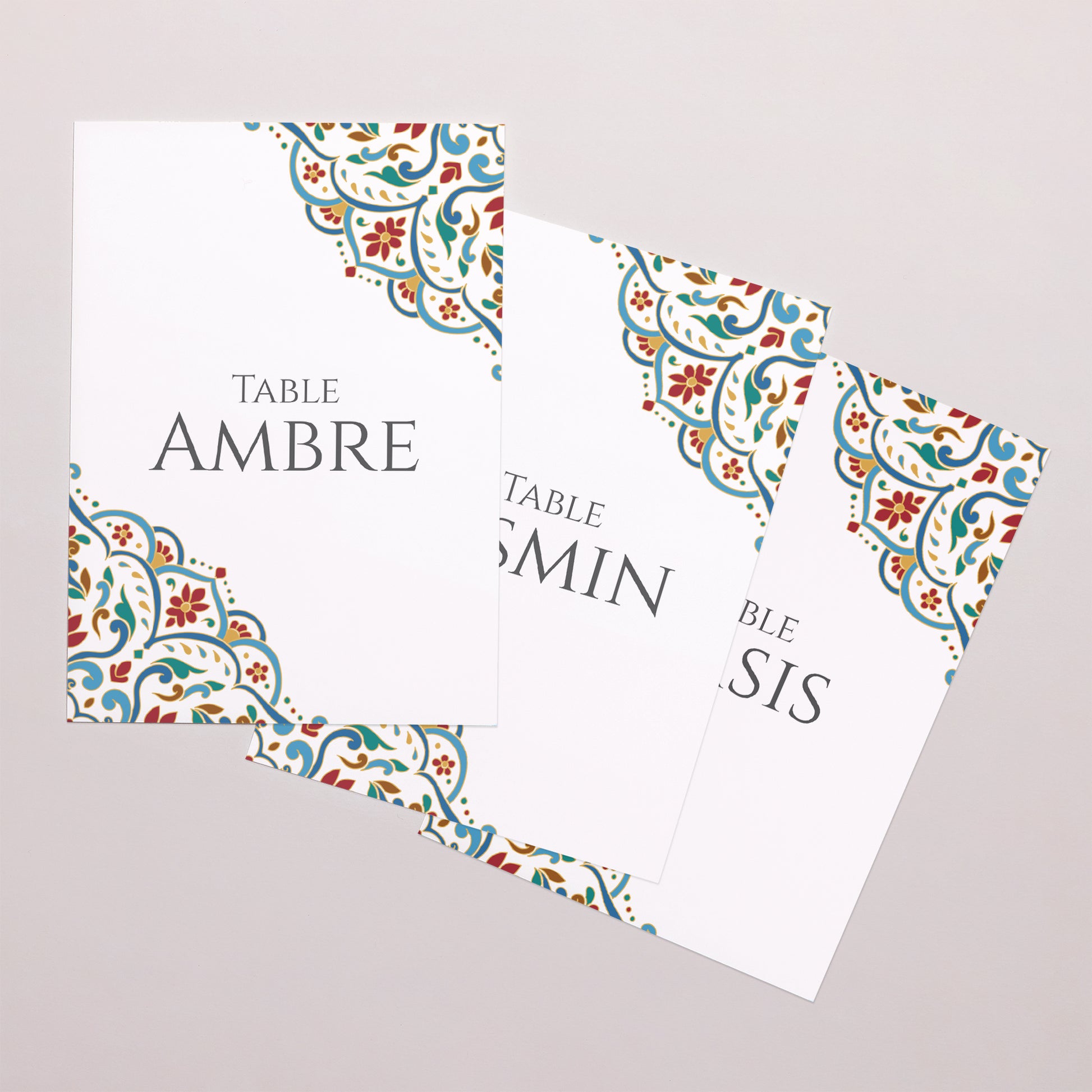 Marque table Mariage Rectangle Amour d’Orient photo N° 1