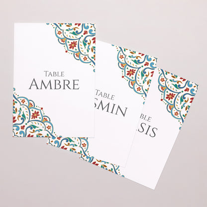 Marque table Mariage Rectangle Amour d’Orient photo N° 1