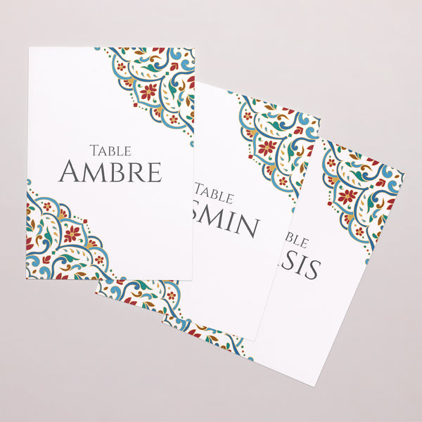 Marque table Mariage Rectangle Amour d’Orient photo