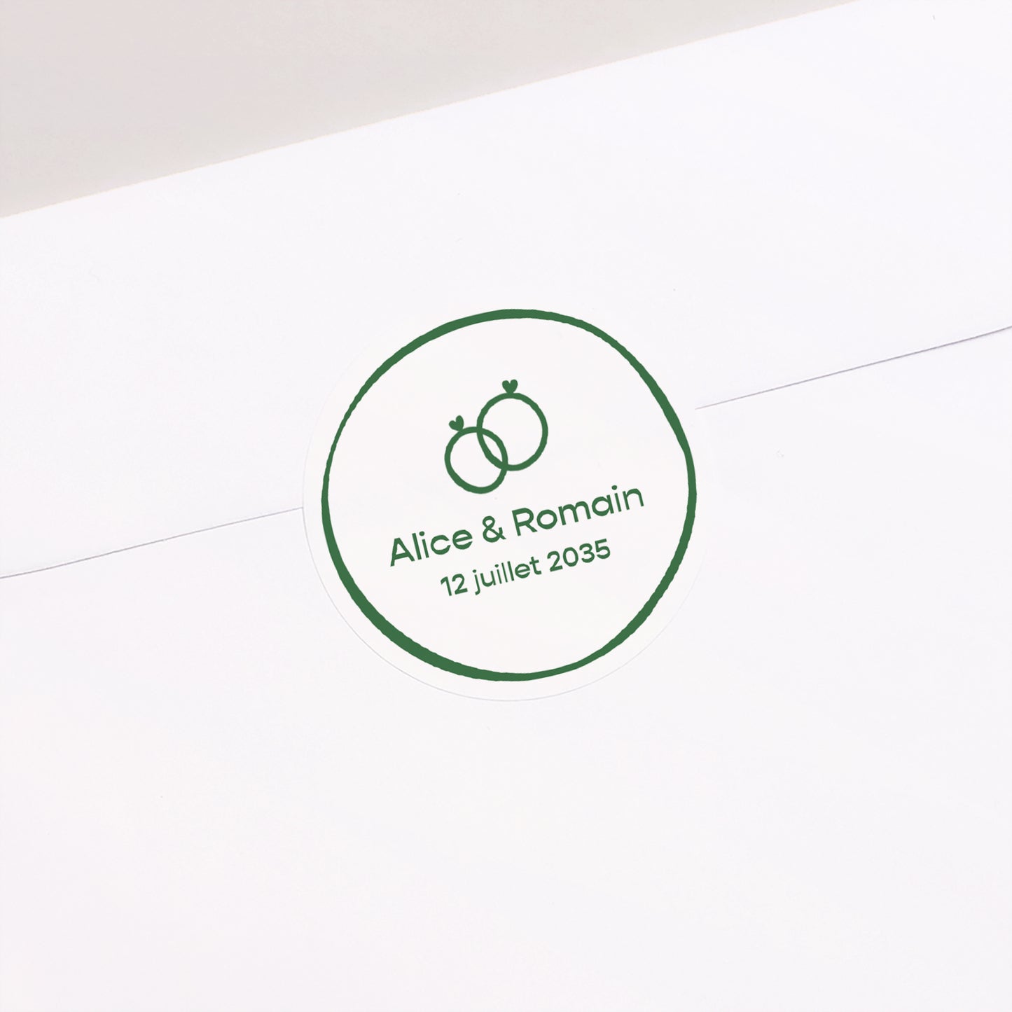 Sticker Mariage Rond Noces Botaniques photo N° 1