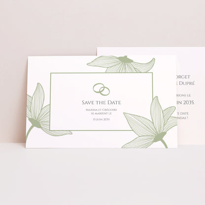 Save the date Mariage Paysage Fleurs d’Élégance photo N° 1