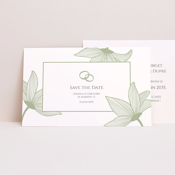 Save the date Mariage Paysage Fleurs d’Élégance photo