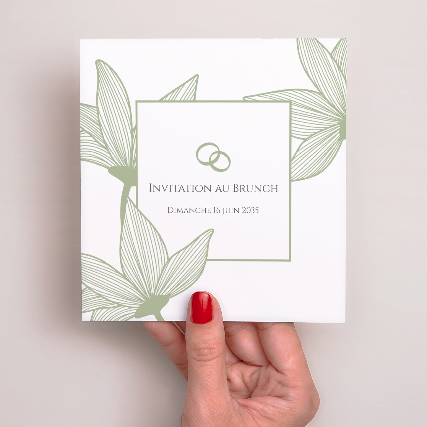 Invitations Mariage Carré Fleurs d’Élégance photo N° 2