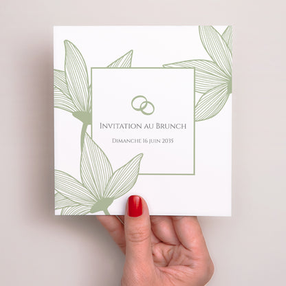 Invitations Mariage Carré Fleurs d’Élégance photo N° 2