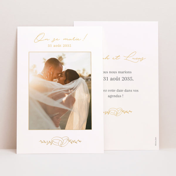 Save the date Mariage Portrait Alliances d'Amour II photo