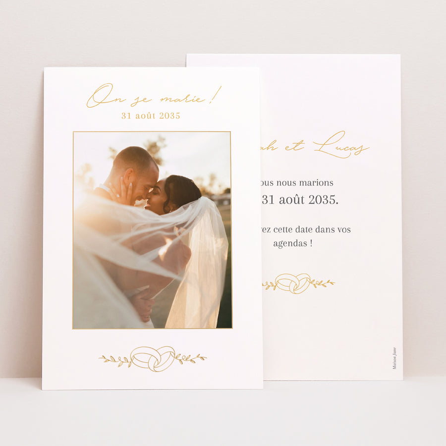 Save the date Mariage Portrait Alliances d'Amour II photo