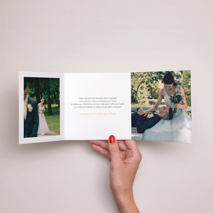 Remerciements Mariage Triptyque asymétrique Au Fil de Nos Vœux photo N° 2