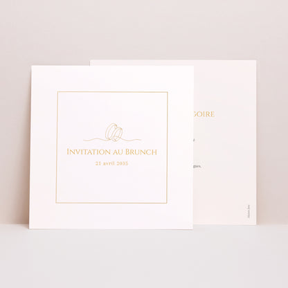 Invitations Mariage Simple carré Au Fil de Nos Vœux photo N° 1