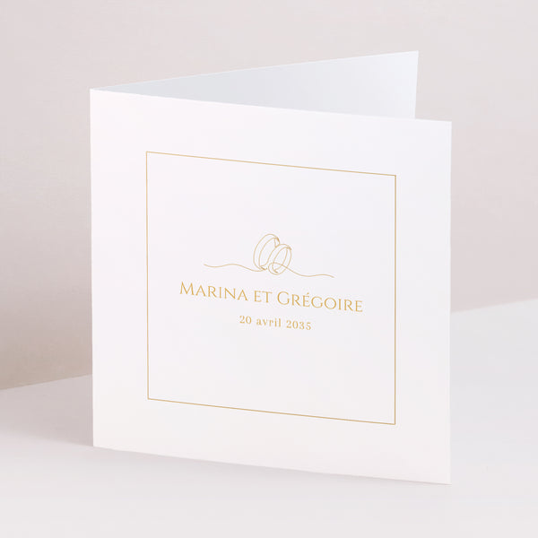 Faire-part Mariage Carré double volet Au Fil de Nos Vœux photo