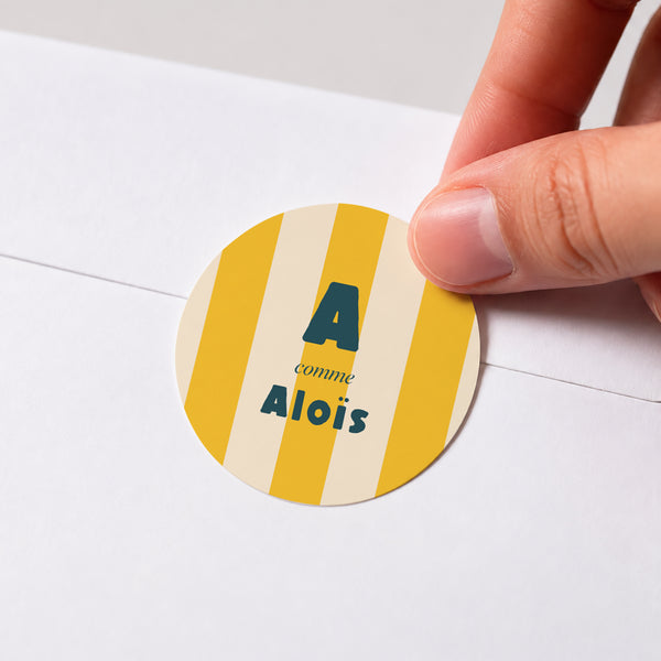 Sticker Naissance Rond Au fil du soleil photo