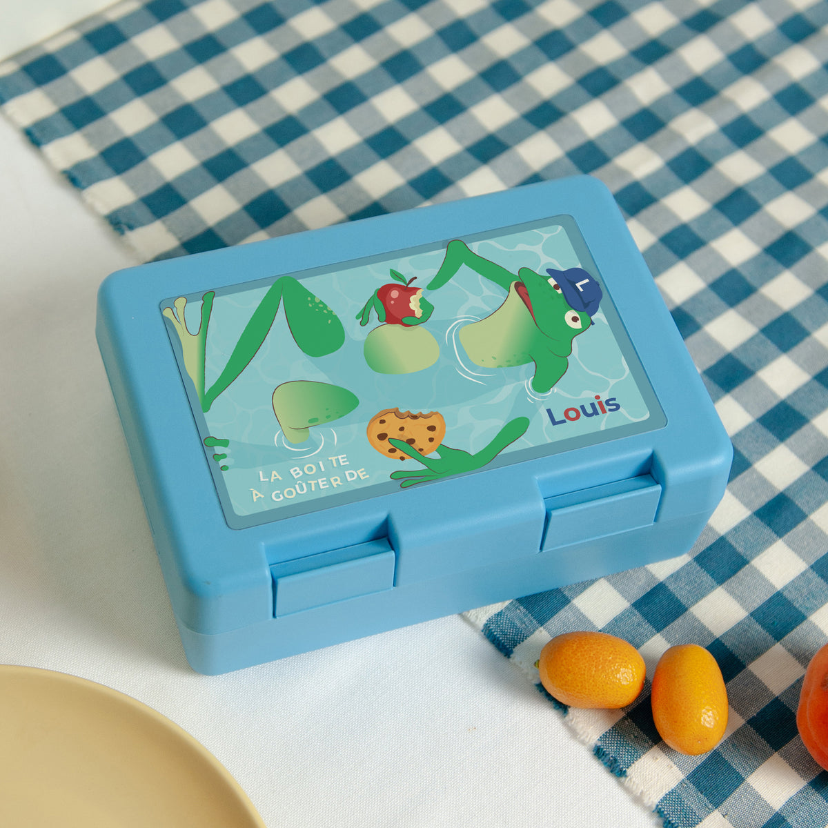 Boite goûter Bleue Cool frog box photo N° 1