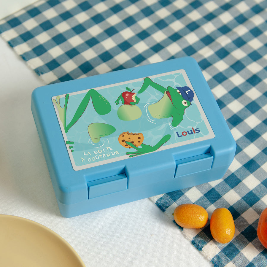 Boite goûter Bleue Cool frog box photo