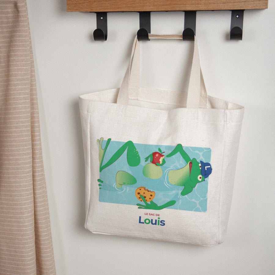 Tote bag Anse en toile Cool frog box photo