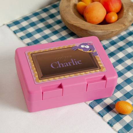 Boite goûter Rose Les monstres du goûter
