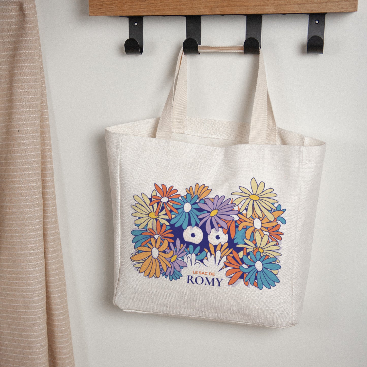 Tote bag Anse en toile Goûter fleuri photo N° 1