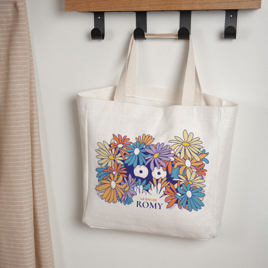 Tote bag Anse en toile Goûter fleuri photo