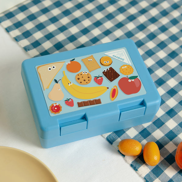 Boite goûter Bleue Monsieur biscuit & Cie photo