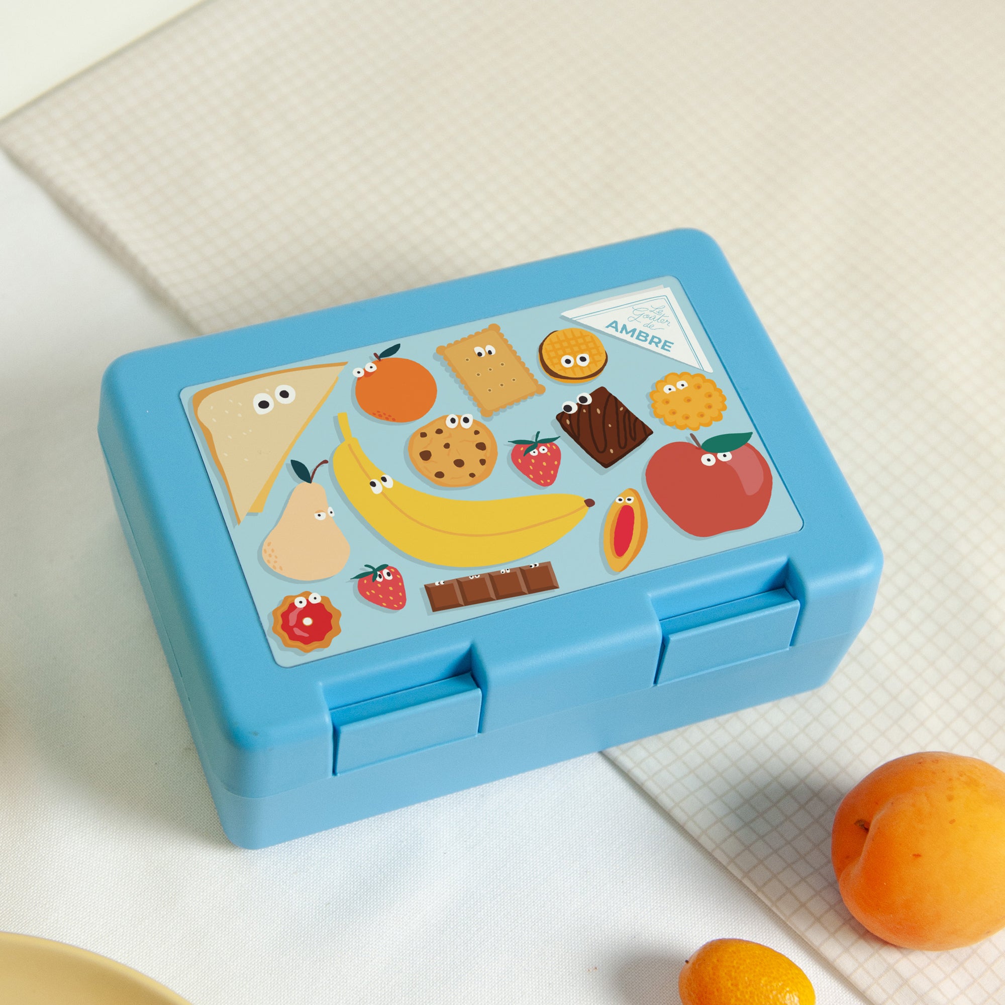 Boite goûter Bleue Monsieur biscuit & Cie photo N° 2
