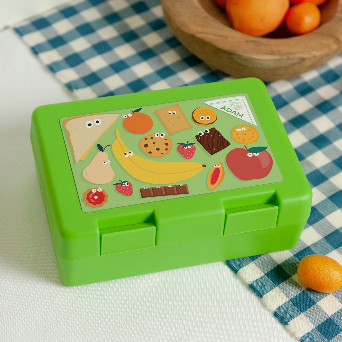 Boite goûter Verte Monsieur biscuit & Cie photo N° 2