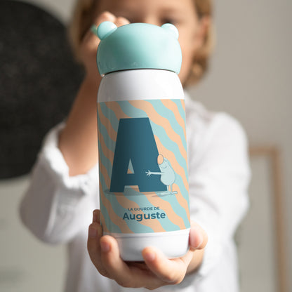 Gourde enfant Bleue, 32 cl Mon initial d'amour bleu photo N° 2