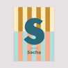 Affiche Naissance Portrait 30 x 40 cm Colorful stripes blue II photo N° 2