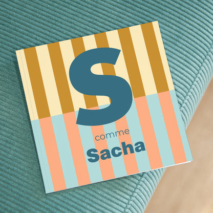 Album photo Naissance Carré 30 pages Colorful stripes blue II photo N° 4
