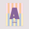 Affiche Naissance Portrait 30 x 40 cm Colorful stripes pink II photo N° 2