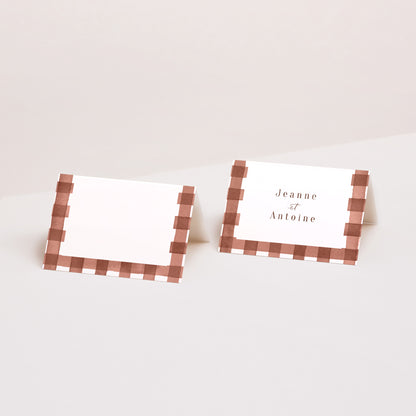 Marque-place Mariage 2 volets Amour Bucolique photo N° 1