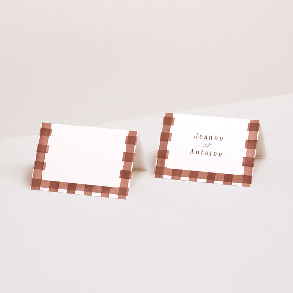 Marque-place Mariage 2 volets Amour Bucolique photo