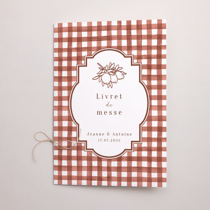 Livret de messe Mariage Double volet Amour Bucolique photo N° 1