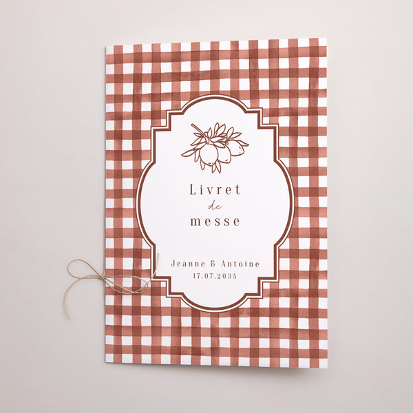 Livret de messe Mariage Double volet Amour Bucolique photo