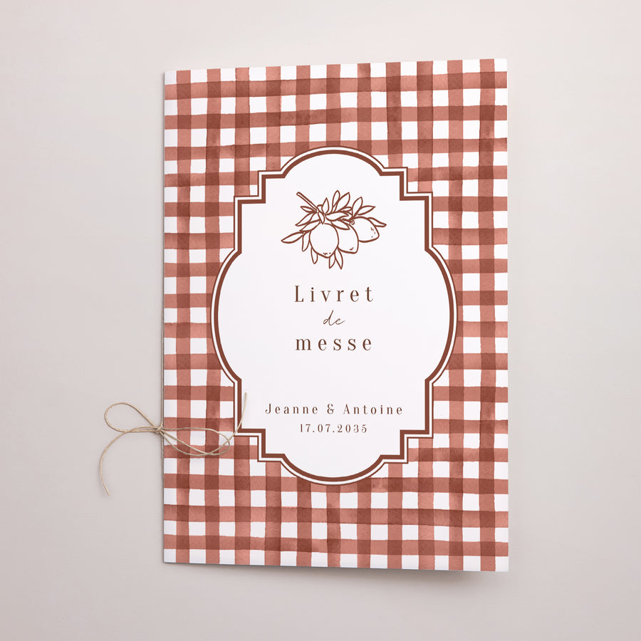 Livret de messe Mariage Double volet Amour Bucolique photo