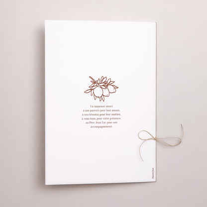 Livret de messe Mariage Double volet Amour Bucolique photo N° 3