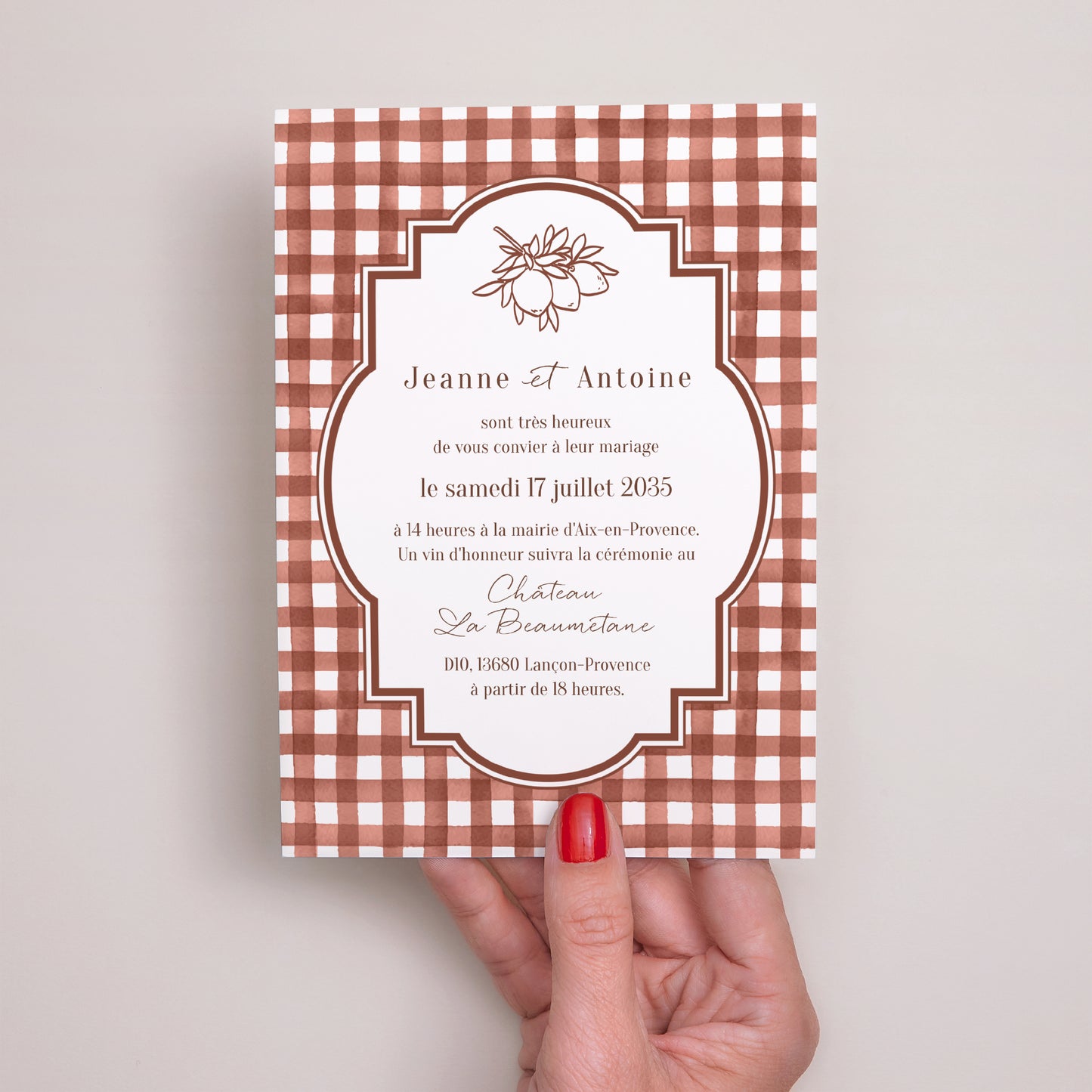 Faire-part Mariage Portrait Amour Bucolique photo N° 2